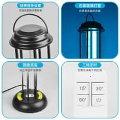Kitajc UVC svetilka za dezinfekcijo 60W z ozonom - germicidna s časovnikom, zamikom vklopa