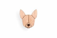 BeWooden lesena broška v obliki psa Chihuahua Brooch univerzalna