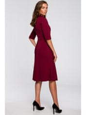 Style Stylove Ženska midi obleka Gynefach S230 bordo XL