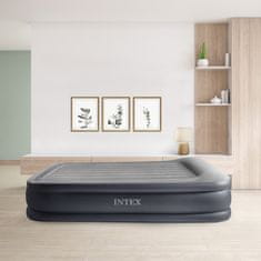 Intex Dura-Beam Deluxe Pillow Rest zakonska napihljiva postelja, svetlo siva