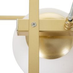 BigBuy Stropna svetilka 45 x 20 x 20 cm Kristalno zlata kovina Bela