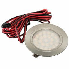 LED pohištvena svetilka 1,8W 12V 3000K 180lm IP20 vgradna SREBRNA