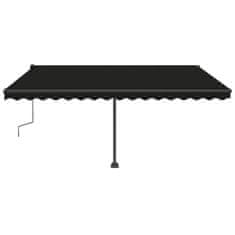 Vidaxl Prostostoječa ročno zložljiva tenda 400x350 cm antracitna