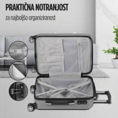Scandinavia Carbon Series potovalni kovček, siv, 40 l