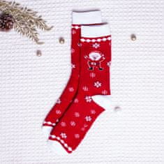 Star Socks Moške nogavice z vzorcem Santa rdeča 35-38