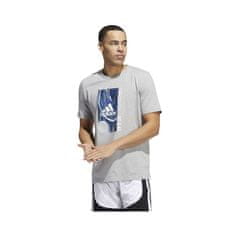 Adidas Majice obutev za trening siva S Badge OF Sport Courts Tee