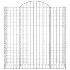 Vidaxl Obokane gabion košare 6 kosi 200x50x200/220 cm pocinkano železo