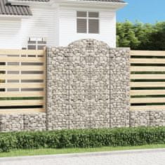 Vidaxl Obokane gabion košare 10 kos 200x50x220/240 cm pocinkano železo