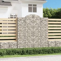 shumee Obokane gabion košare 6 kosi 200x50x220/240 cm pocinkano železo