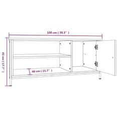 Vidaxl TV omarica sonoma hrast 100x40x45 cm inženirski les