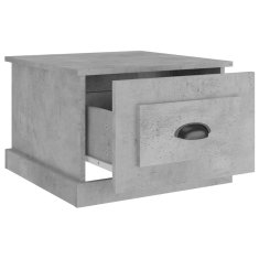 Vidaxl Klubska mizica betonsko siva 50x50x35 cm inženirski les