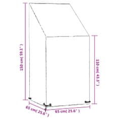 Vidaxl Prevleka za vrtne stole 8 obročkov 65x65x110/150 cm polietilen