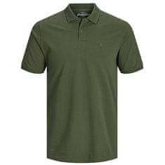 Jack&Jones Moška polo triko JJEBASIC Slim Fit 12136516 Olive Night (Velikost S)