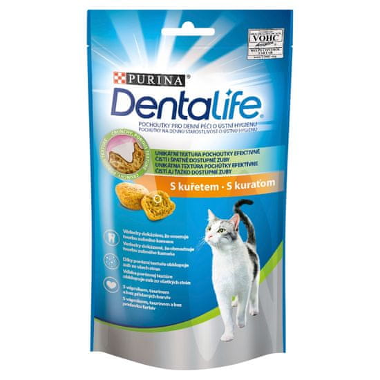 DentaLife Dentalife Cat priboljški za mačke s piščancem, 8x 40 g