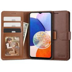 Tech-protect Wallet knjižni ovitek za Samsung Galaxy A14 4G / 5G, rjav