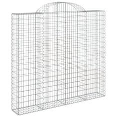 shumee Obokane gabion košare 11kosi 200x50x180/200 cm pocinkano železo