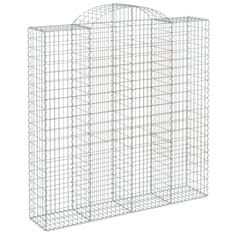 shumee Obokane gabion košare 5 kosa 200x50x200/220 cm pocinkano železo