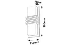 Rabalux Zunanja stenska svetilka 8940 LED RODEZ LED/12W/230V IP44 800lm 4000K