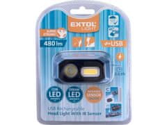 Extol Light Naglavna svetilka Extol Light (43183) 480lm, polnilna, USB, IR senzor, OSRAM LED+COB LED