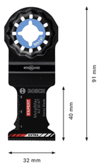 BOSCH Professional list za večnamenska orodja EXPERT MetalMax AIZ 32 AIT, 40 x 32 mm (2608900014)