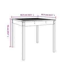 Vidaxl Vrtna miza 82,5x82,5x76 cm trden les douglas