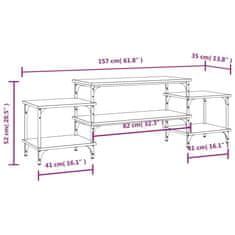 Vidaxl TV omarica sonoma hrast 157x35x52 cm inženirski les