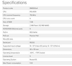 Mikrotik RB450Gx4 716 MHz, 1 GB RAM, Router OS L5