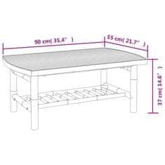 Vidaxl Vrtna klubska mizica 90x55x37 cm bambus