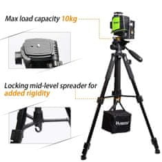 Huepar Alu gradbeni stativ za laserski nivelir do 143cm – tripod + torba