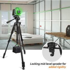 Huepar Alu gradbeni stativ za laserski nivelir do 143cm – tripod + torba