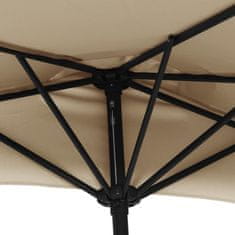Vidaxl Balkonski senčnik z aluminijastim drogom 300x155 cm taupe