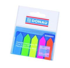 Donau Samolepilni plastični zaznamki v obliki puščice 12 x 45 mm - neonske barve