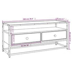 Vidaxl TV omarica siva sonoma 100x35x45 cm inženirski les