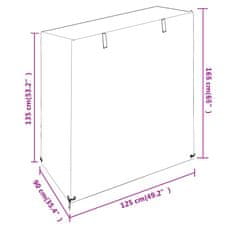 Vidaxl Prevleka za gugalno klop 8 obročkov 125x90x135/165 cm PE