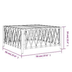 Vidaxl Vrtna miza antracitna 70x70x34 cm tkanina