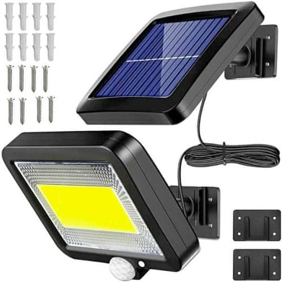 Malatec LED 100 COB solarna svetilka s senzorjem gibanja – ločena celica