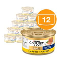 Gourmet GOLD piščančja pašteta, 12x85 g