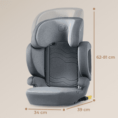 Kinderkraft XPAND 2 i-Size ISOFIX Sistem 2023, siva