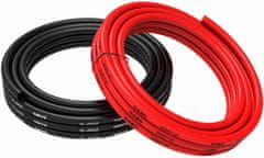YUNIQUE GREEN-CLEAN 8 AWG Fleksibilna električna žica 5 metrov [2,5 m črna in 2,5 m rdeča] Pločevinka bakrenega kabla Visoka temperaturna odpornost