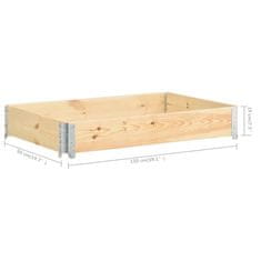 Vidaxl Paletni okvir 50x150 cm trdna borovina