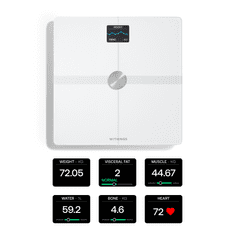 Withings Body Smart pametna tehtnica, Wi-Fi, bela