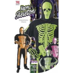 Widmann Moški Pustni Kostum Neon Skeleton Zelena, L