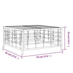 Vidaxl Vrtna miza antracitna 70x70x34 cm poli ratan