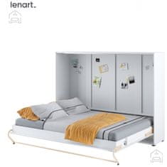 Trianova Postelja v omari Lenart - Concept Pro 04 - 140x200 cm - bela