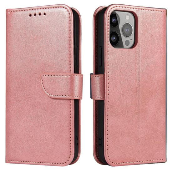 slomart magnetni ovitek za xiaomi redmi note 12 pro / poco x5 pro 5g flip cover denarnica roza