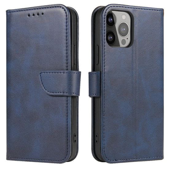 slomart magnetno ohišje za xiaomi redmi note 12 flip cover wallet stand blue