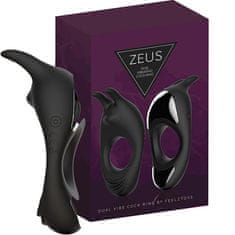 Ero FeelzToys - Zeus Dual Vibe obroček za penis črn