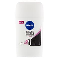 Nivea Trdni antiperspirant Invisible For Black & White Clear 50 ml