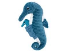 Les Déglingos Plišasti morski konjiček, očka in dojenček, modra