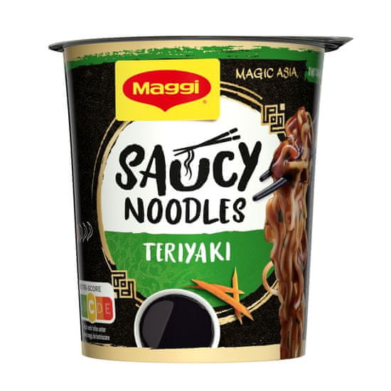 MAGGI sočni rezanci v kozarčku, teriyaki, 75 g, 8 kos